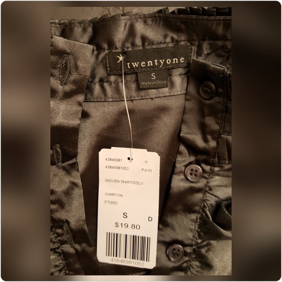 Silky button down blouse - Picture 2 of 3